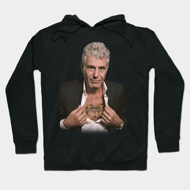 Anthony Bourdain Wu Hoodie by misuwaoda